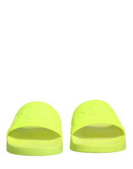Dolce & Gabbana Grüne Gummisandalen für den Strand