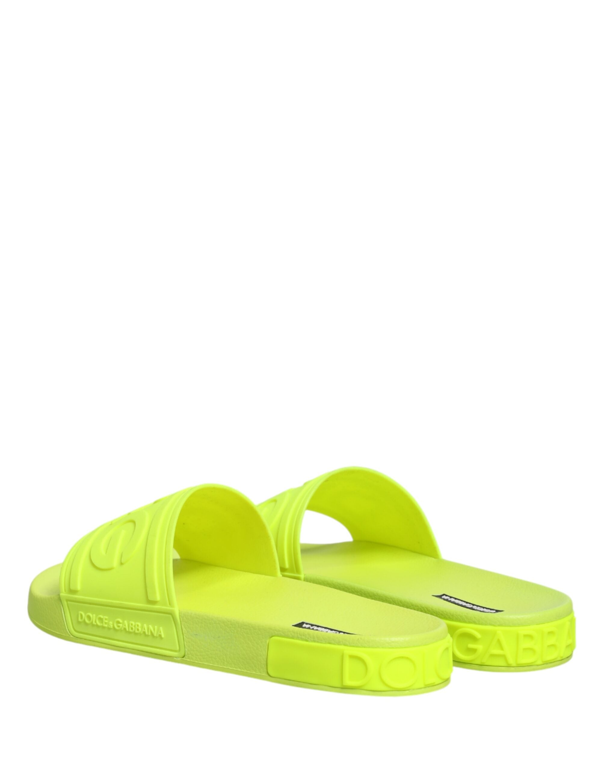 Dolce & Gabbana Grüne Gummisandalen für den Strand
