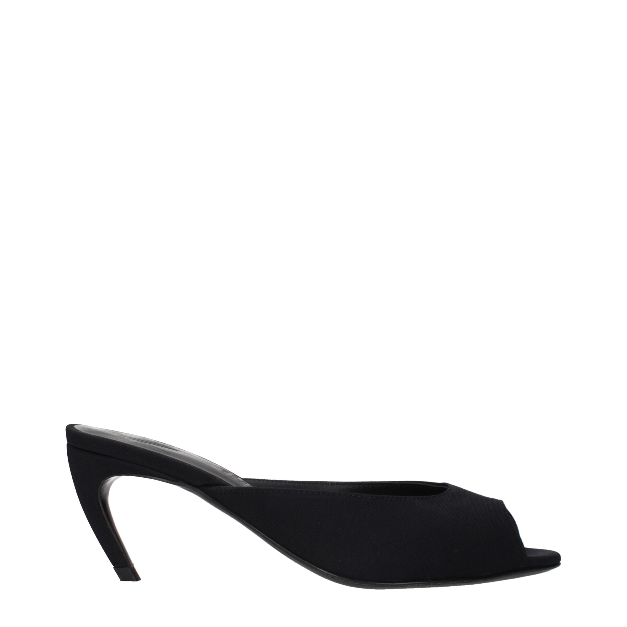 The Attico Schwarze Sandalen aus Stoff