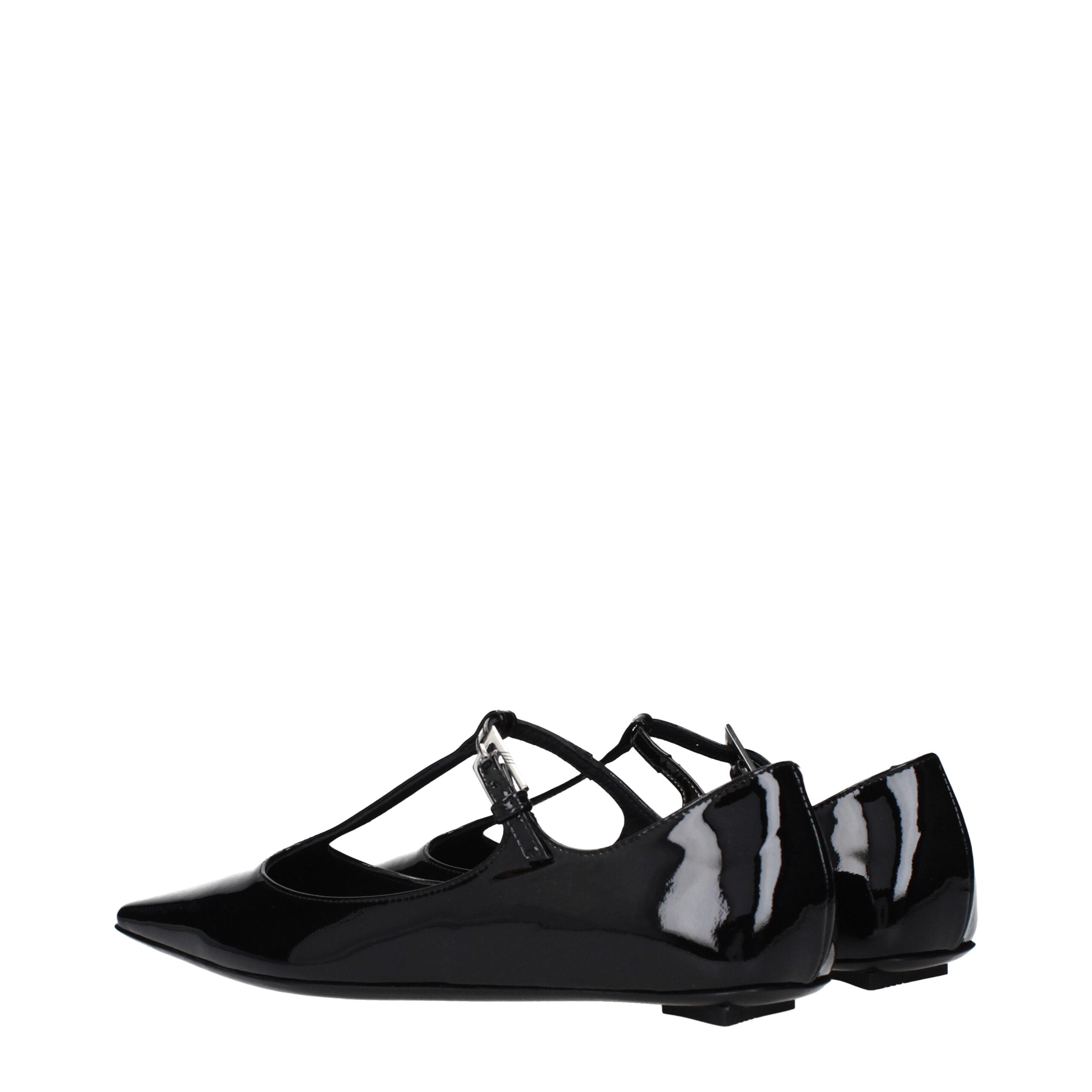 The Attico Schwarze Ballerinas aus Leder