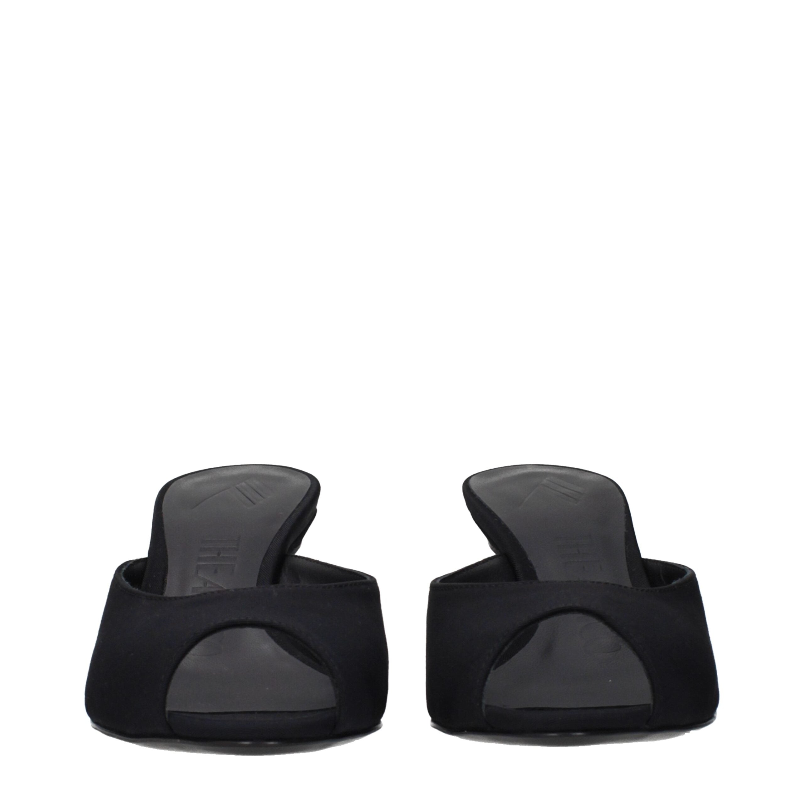 The Attico Schwarze Sandalen aus Stoff