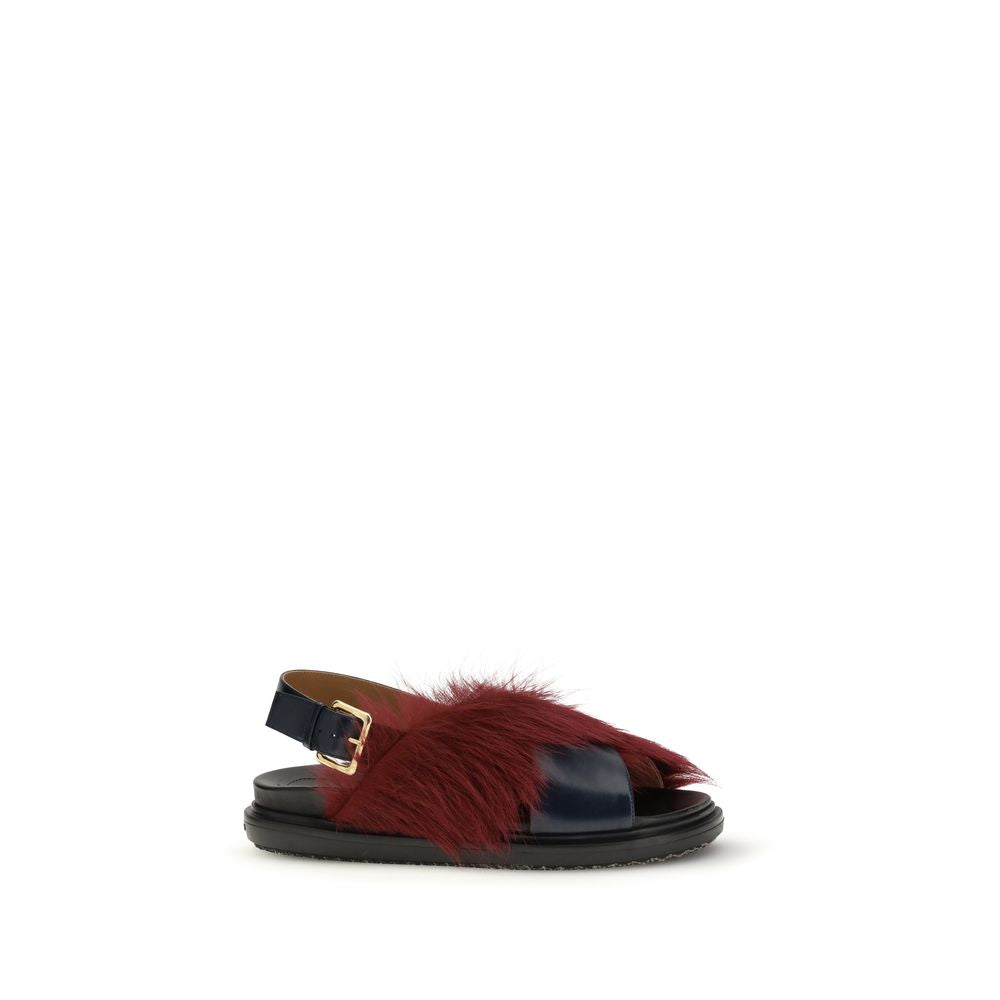 Marni Multicolor Calf Leather Bos Taurus Sandalen