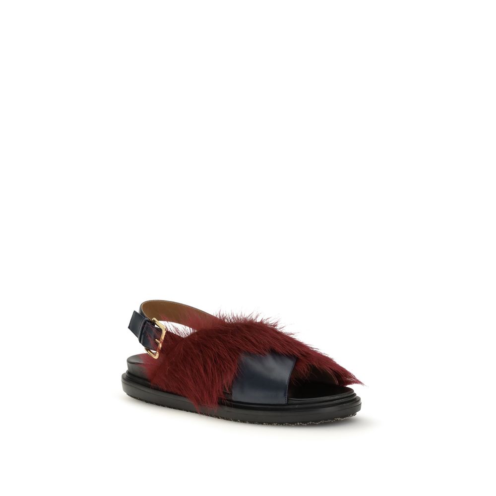 Marni Multicolor Calf Leather Bos Taurus Sandalen