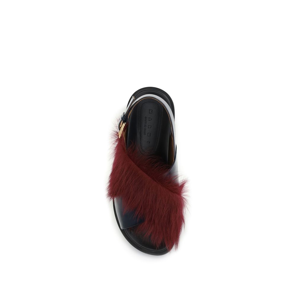 Marni Multicolor Calf Leather Bos Taurus Sandalen