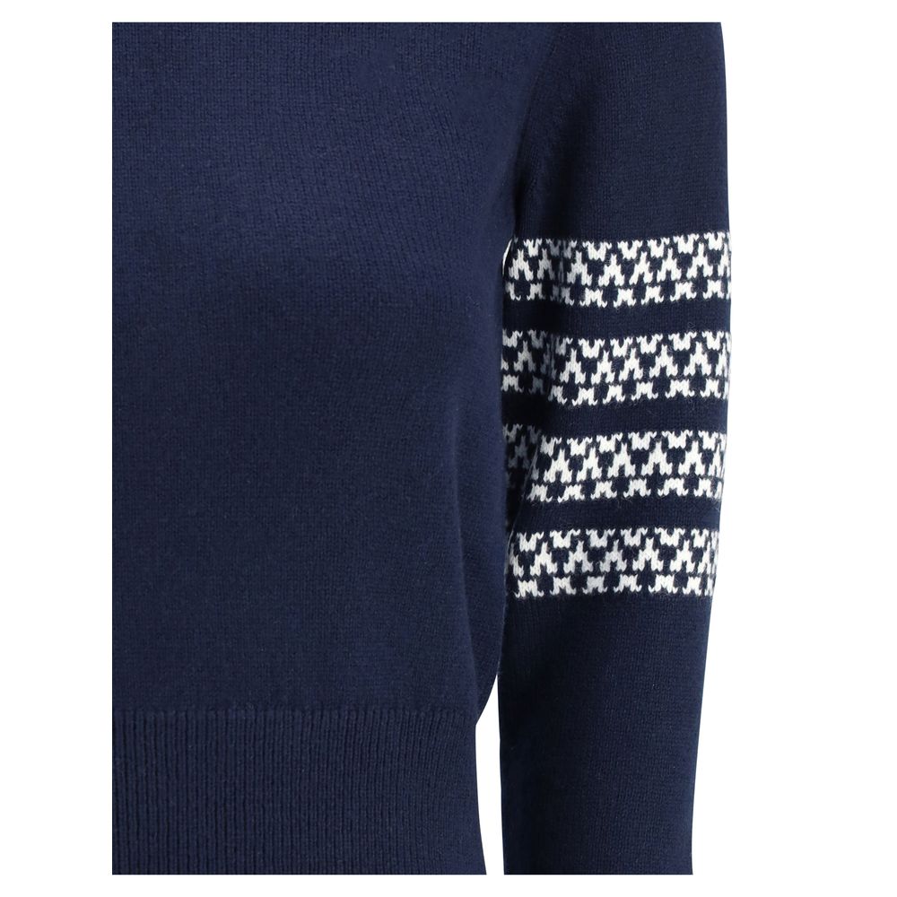 Thom Browne Blauer Wollpullover Oves Aries
