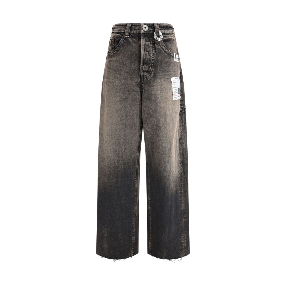 Maison Mihara Yasuhiro Schwarze Baumwolljeans Denim