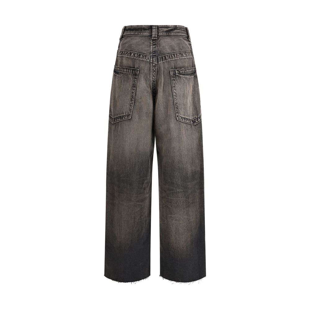 Maison Mihara Yasuhiro Schwarze Baumwolljeans Denim
