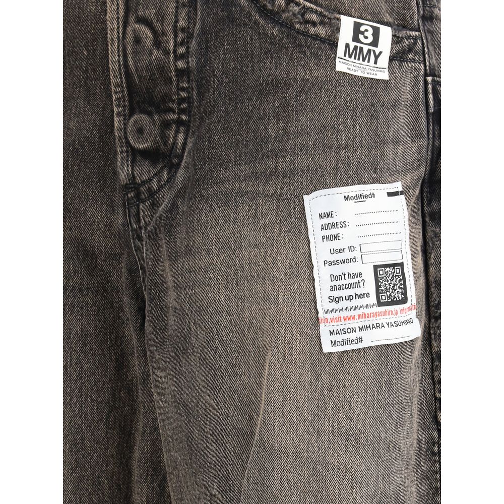 Maison Mihara Yasuhiro Schwarze Baumwolljeans Denim