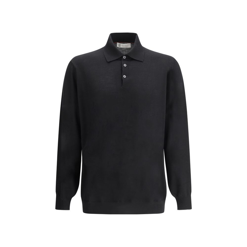 Brunello Cucinelli Schwarzes Kaschmir-Hemd