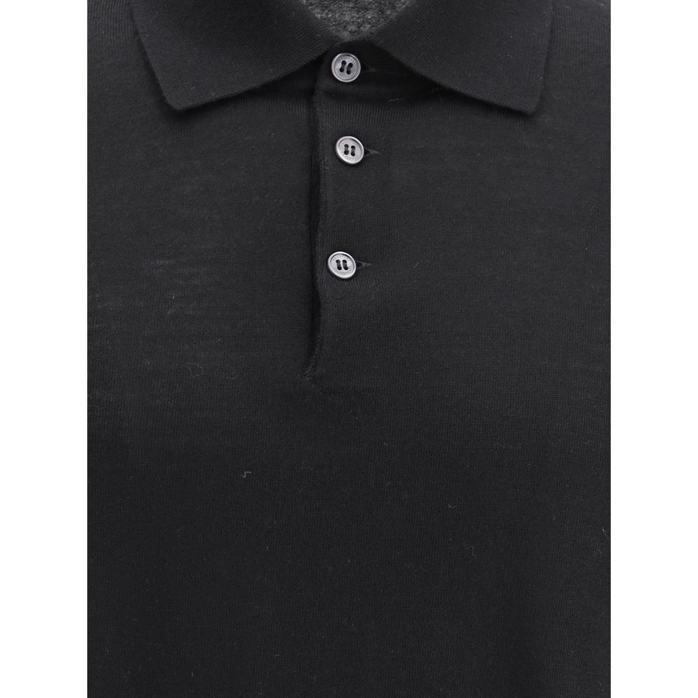 Brunello Cucinelli Schwarzes Kaschmir-Hemd