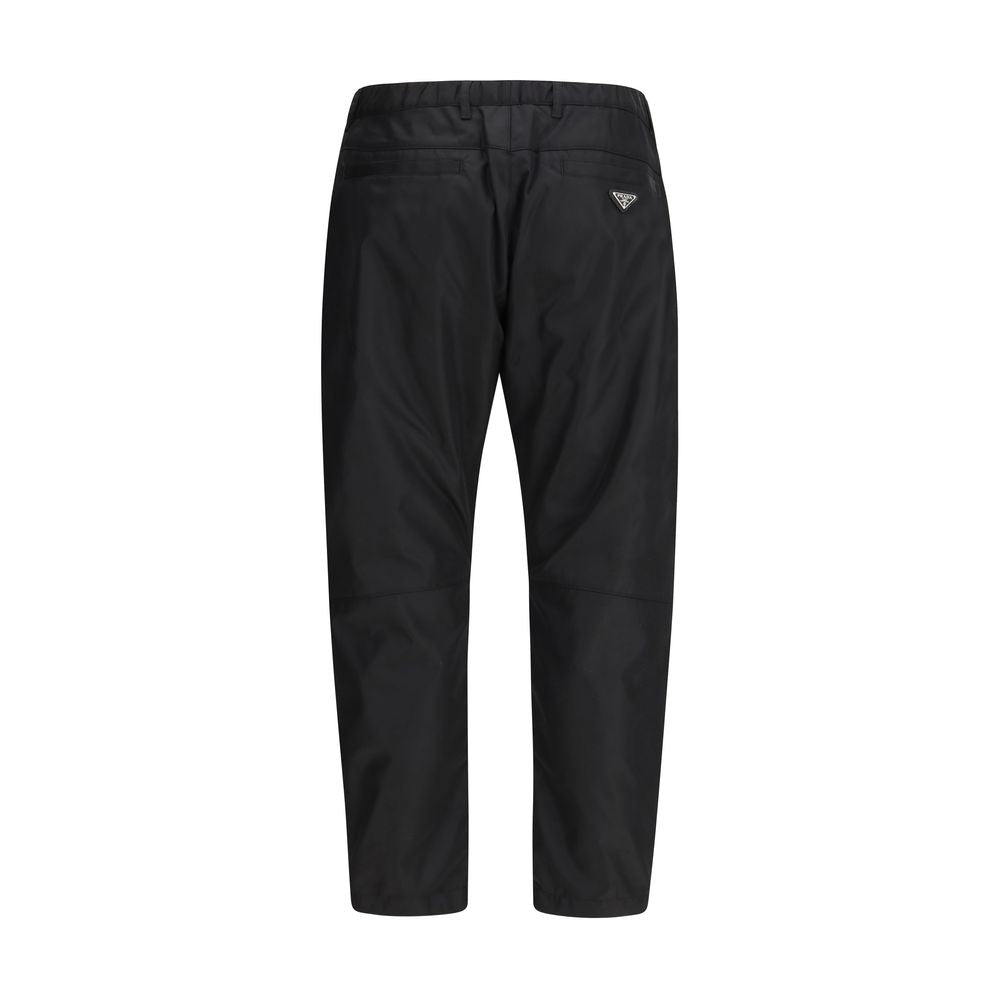 Prada Schwarze Hose aus recyceltem Polyamid