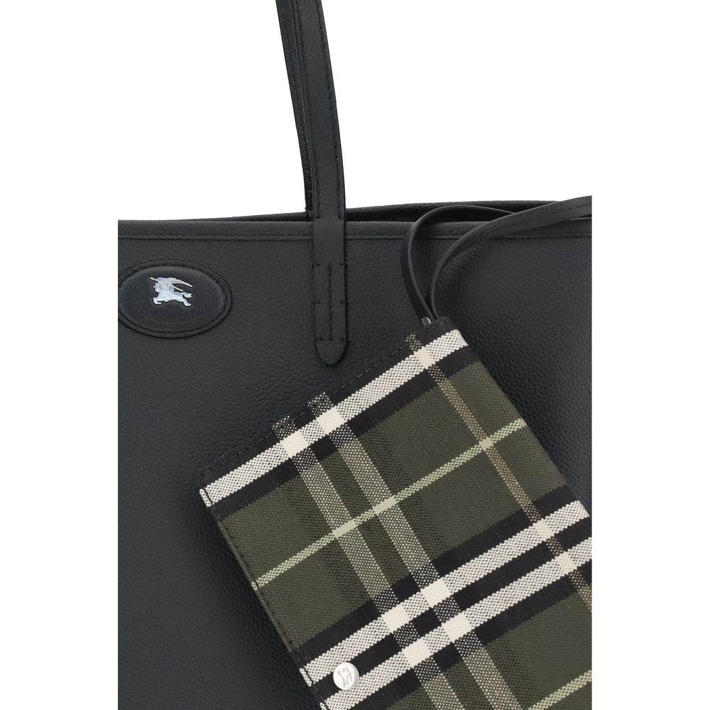 Burberry Schwarze Bos Taurus Kalbsleder Schultertasche