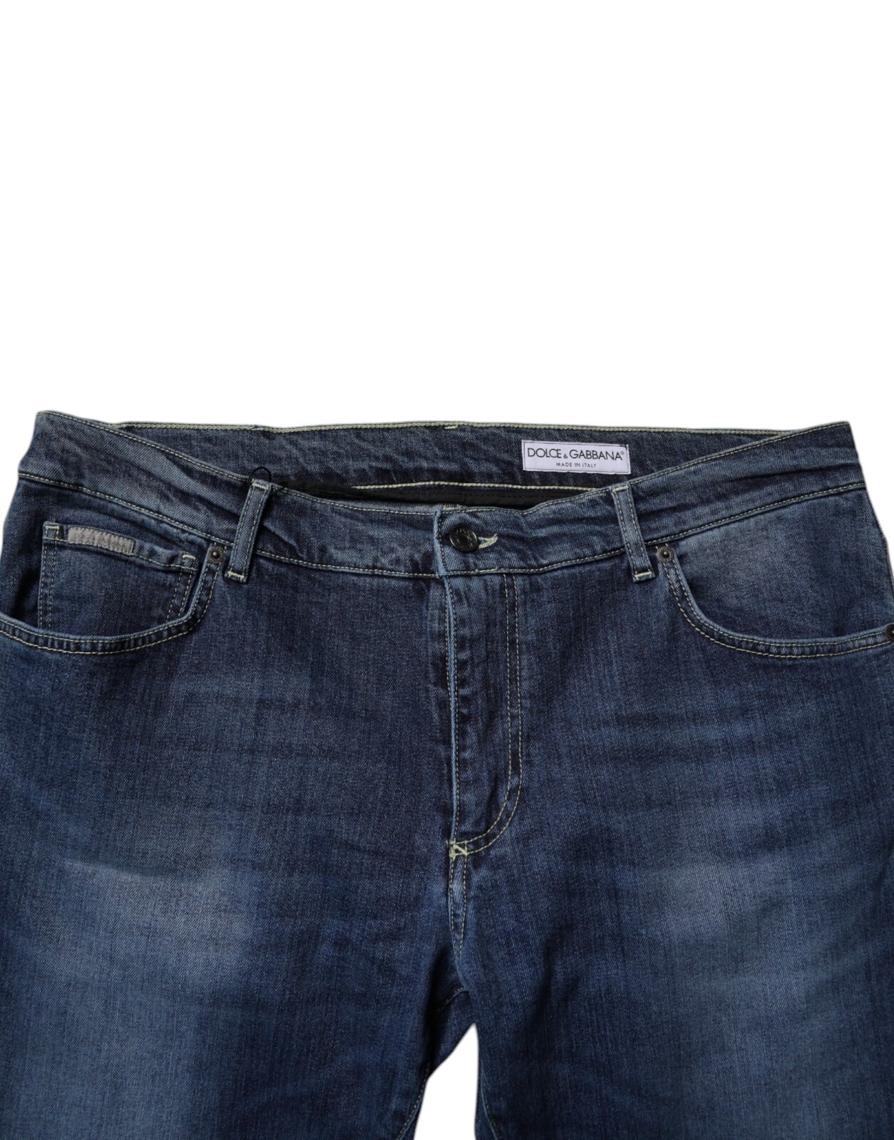 Dolce & Gabbana Blaue Skinny-Jeans aus gewaschener Baumwolle mit Stretch-Anteil