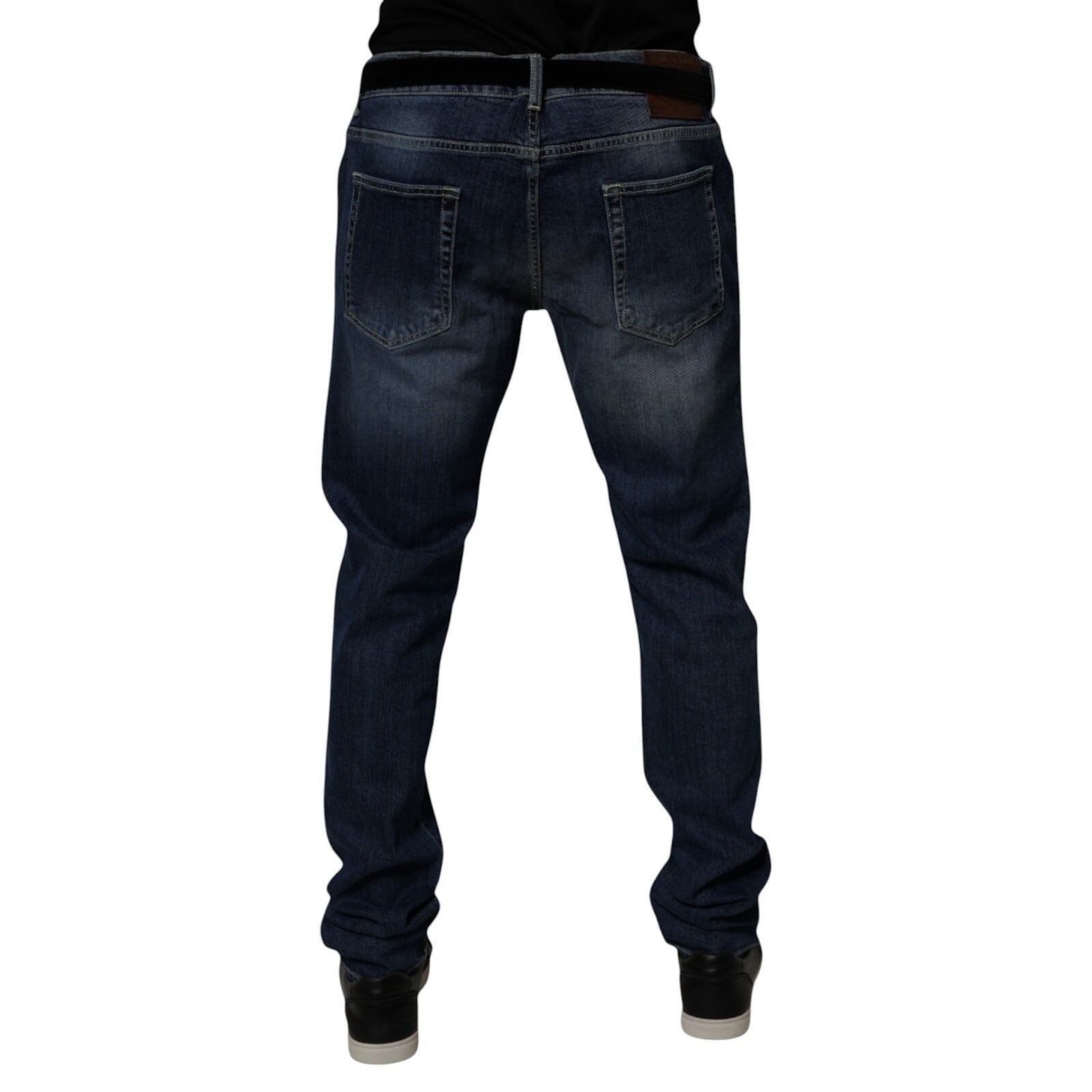 Dolce & Gabbana Blaue Skinny-Jeans aus gewaschener Baumwolle mit Stretch-Anteil