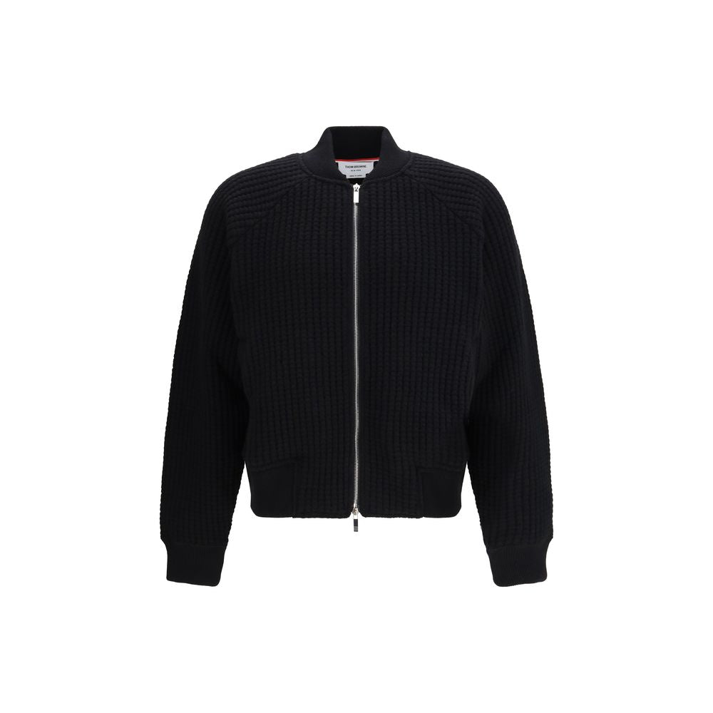 Thom Browne Schwarzer Oves Aries Bomber aus Wolle