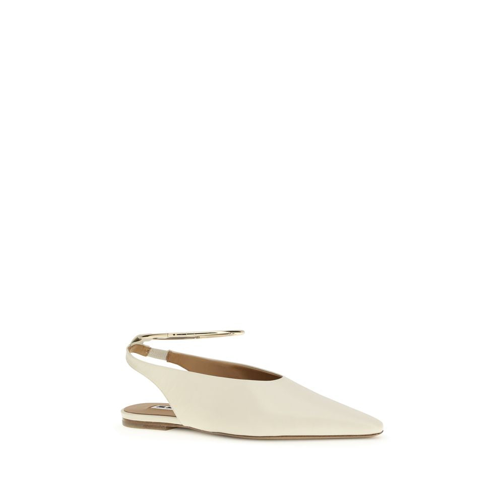 Jil Sander Ballerinas aus beigem Ziegenleder