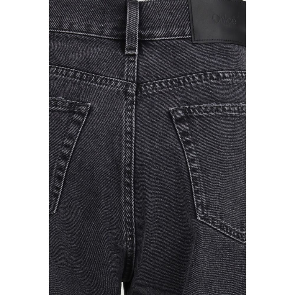 Chloé Schwarze Jeans aus Baumwolle mit geradem Bein