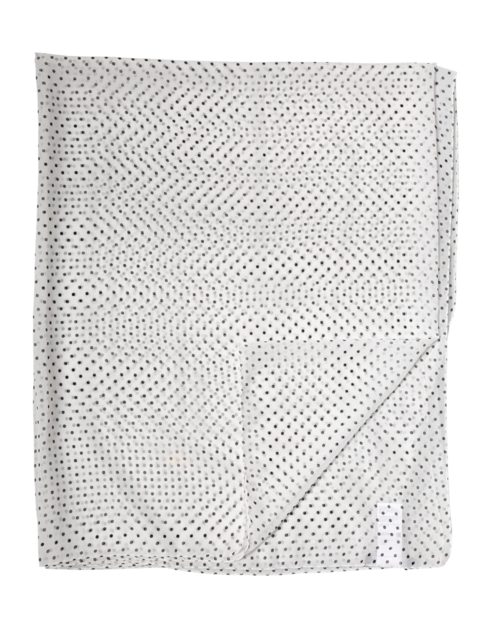 Dolce & Gabbana Weiße Polka Dot Schal aus Polyester
