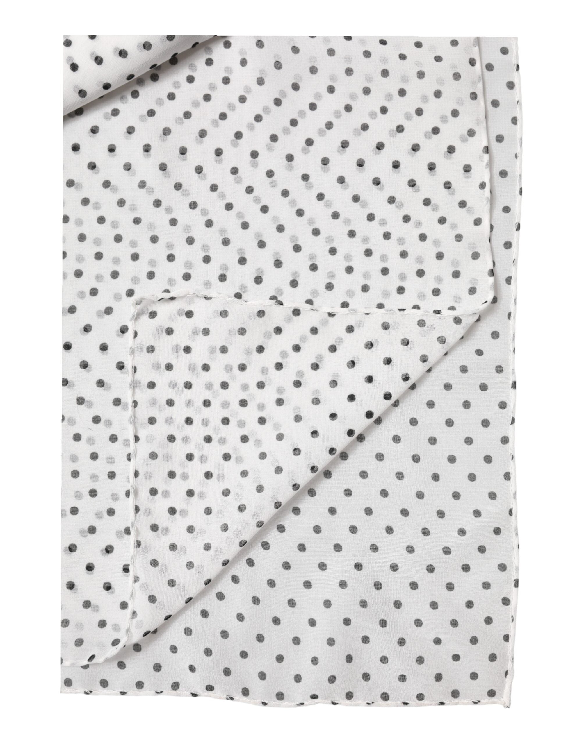Dolce & Gabbana Weiße Polka Dot Schal aus Polyester