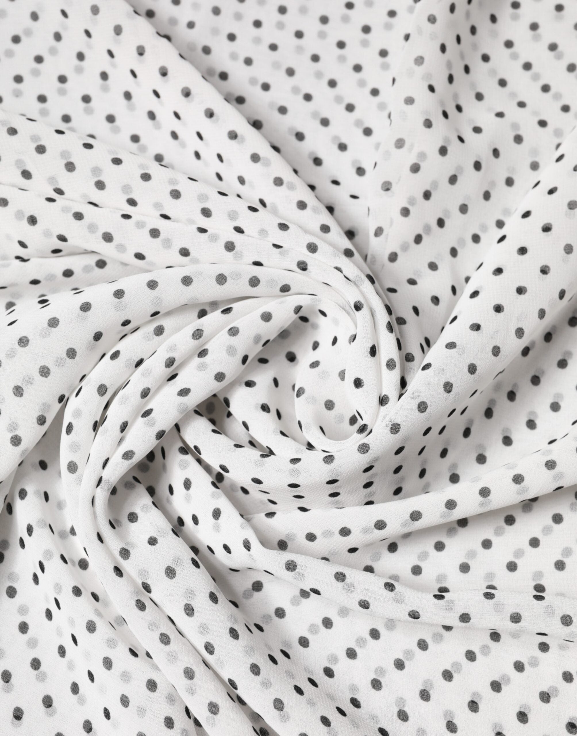 Dolce & Gabbana Weiße Polka Dot Schal aus Polyester
