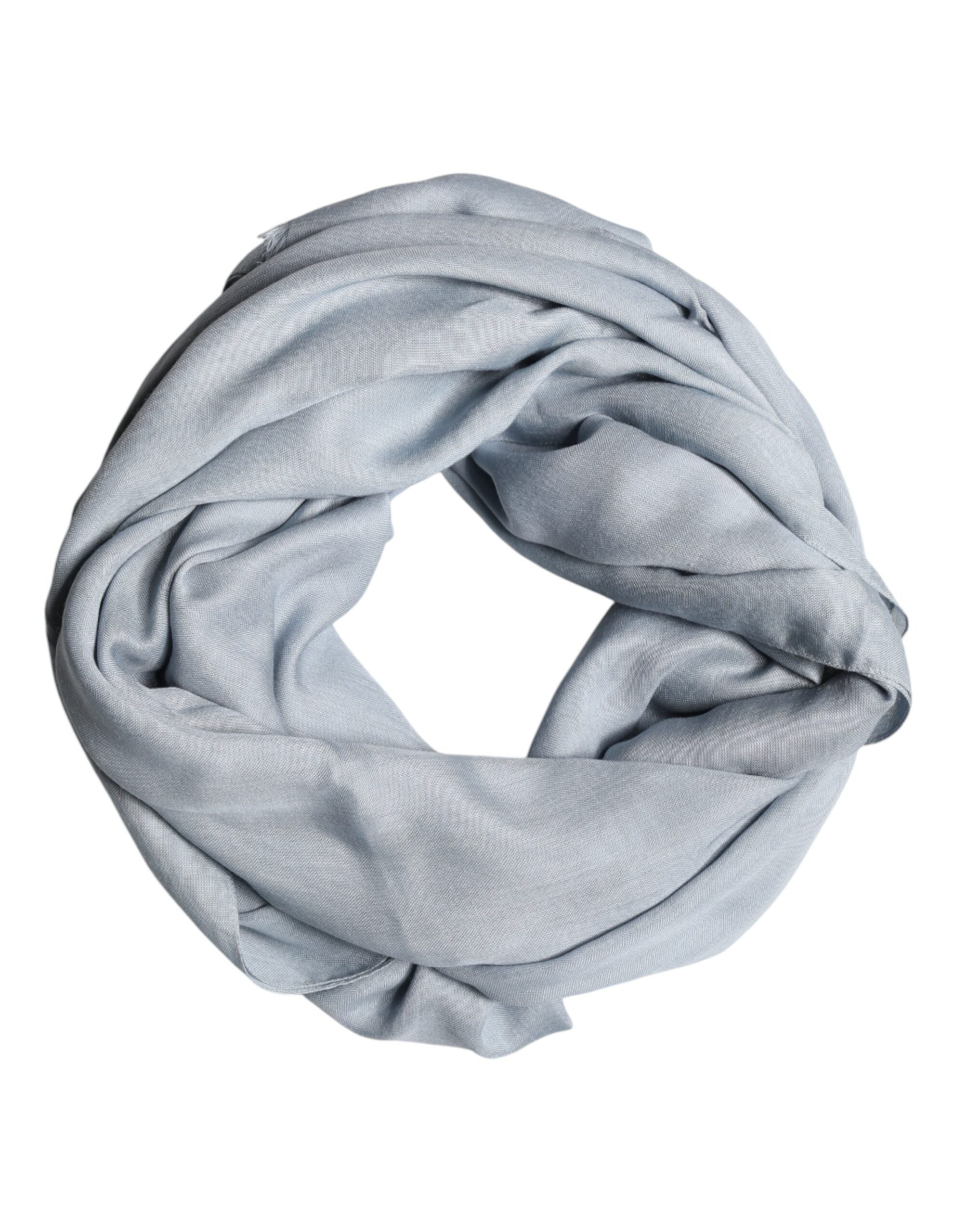 Dolce & Gabbana Hellblauer Kaschmir-Strickschal
