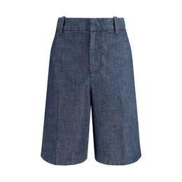 Jil Sander Blaue Baumwoll-Bermudashorts