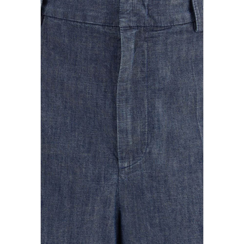 Jil Sander Blaue Baumwoll-Bermudashorts