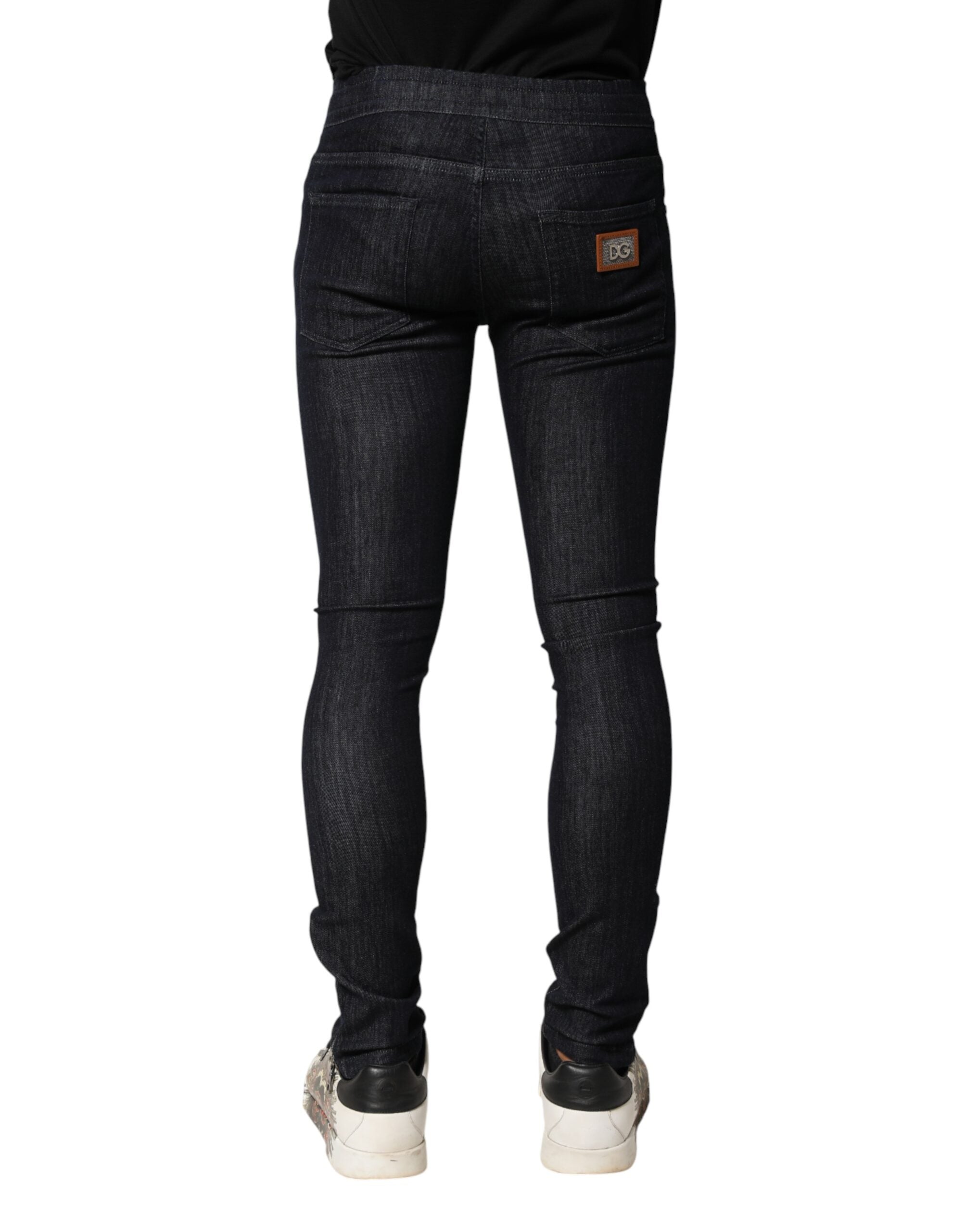 Dolce & Gabbana Schwarze Skinny-Jeans aus Baumwoll-Stretch für Herren