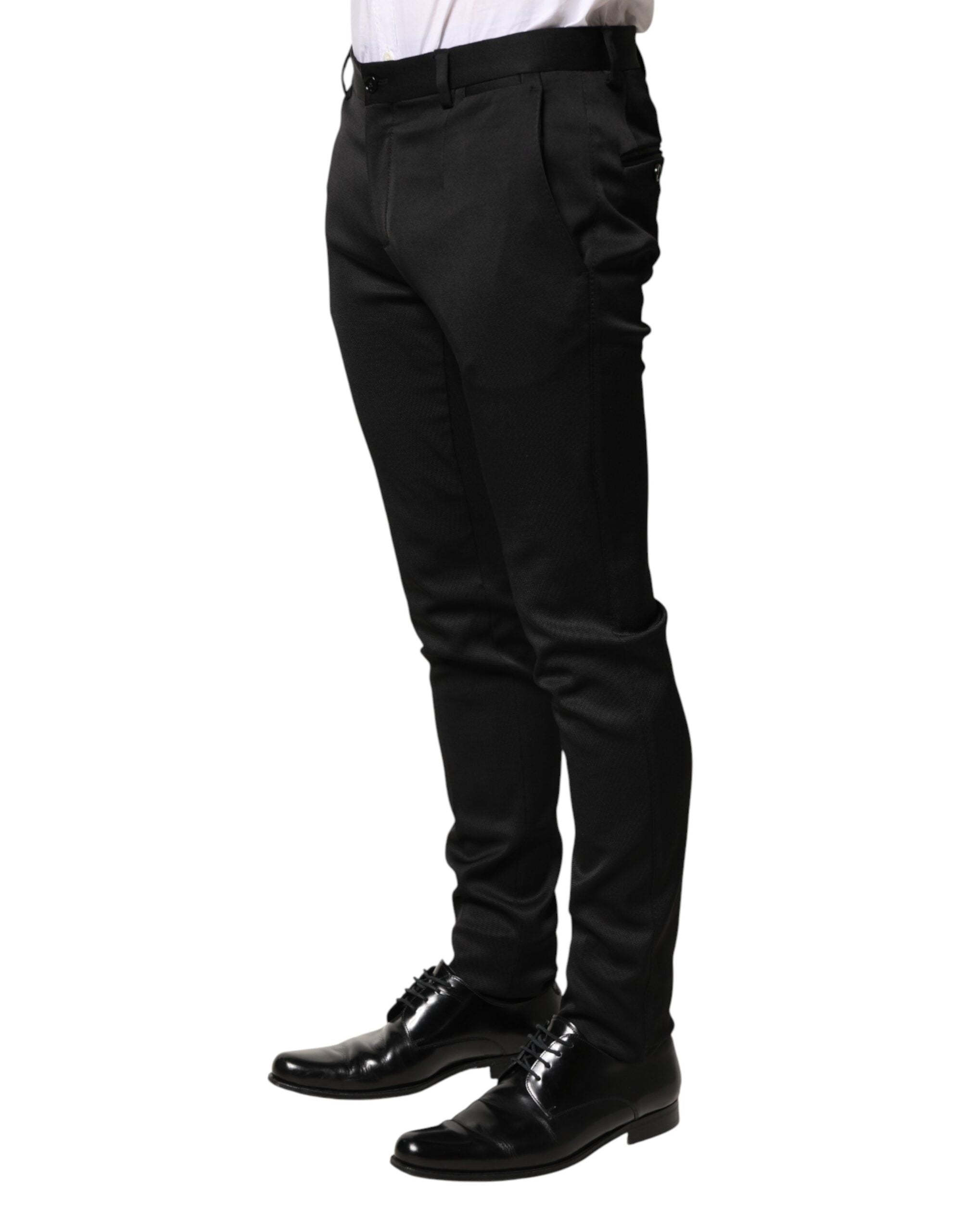 Dolce & Gabbana Schwarze Viskose Hose für Herren