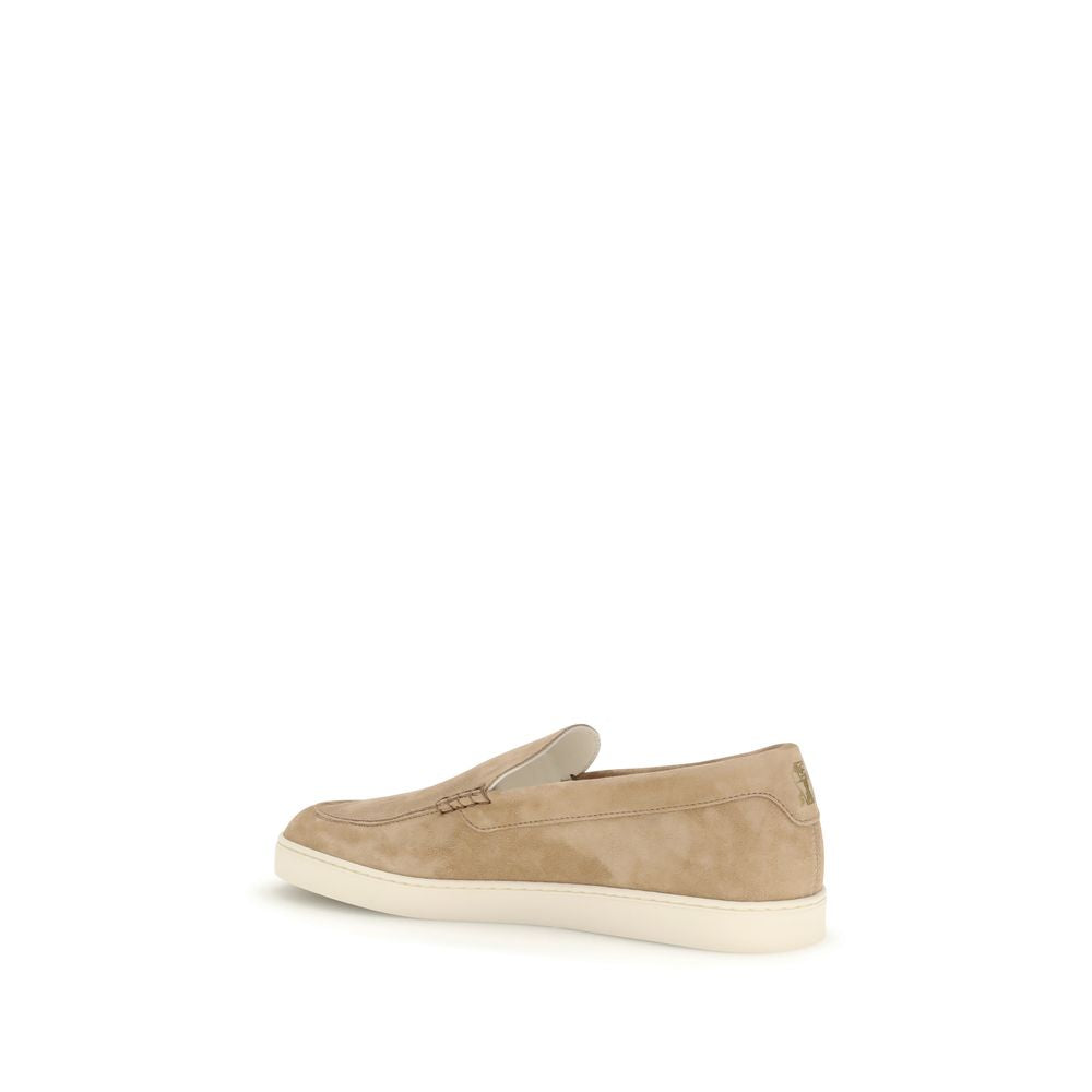 Brunello Cucinelli Beige Kalbsleder Bos Taurus Slipper-Loafer