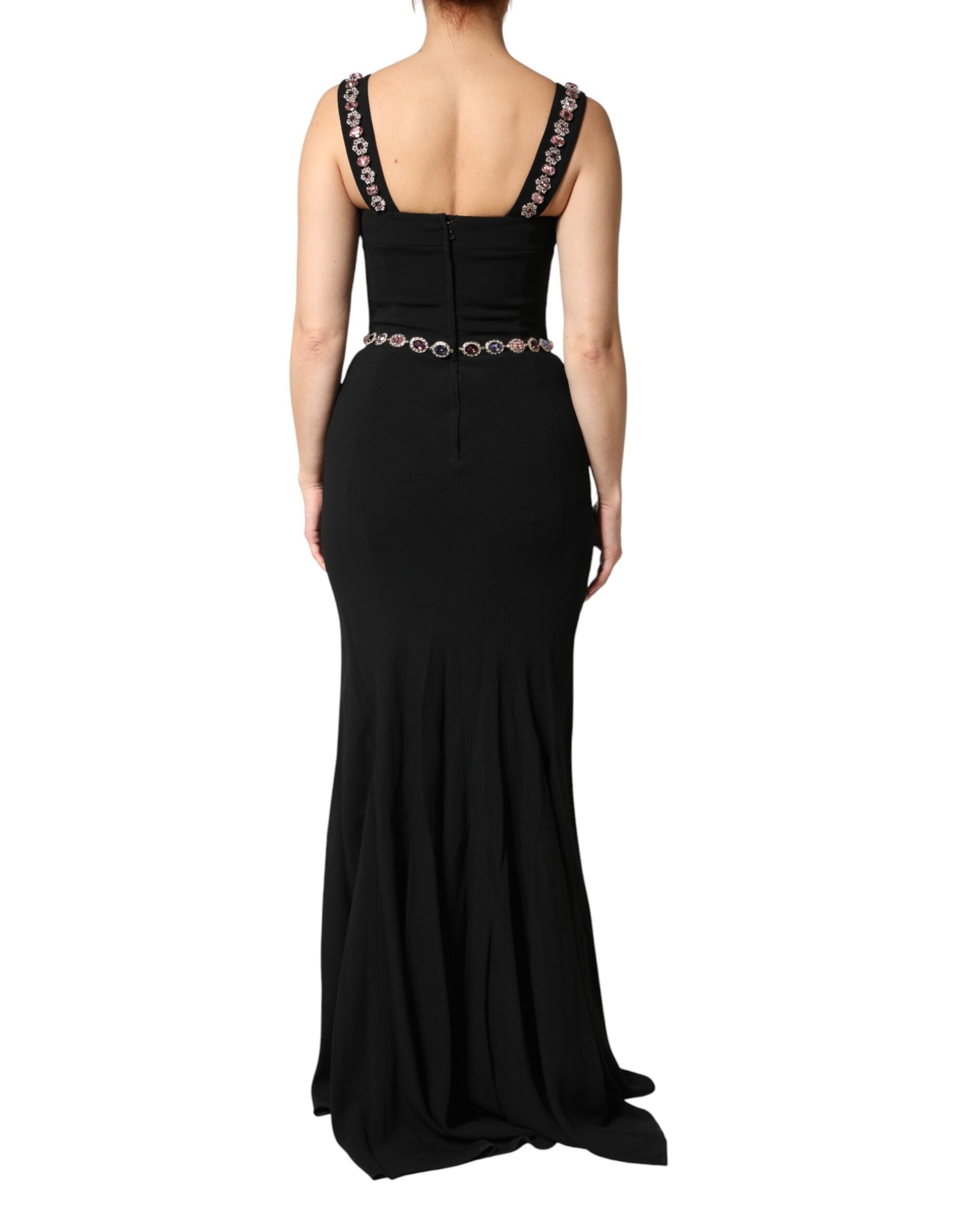 Dolce & Gabbana Schwarzes, verziertes Etui-Meerjungfrauen-Abendkleid