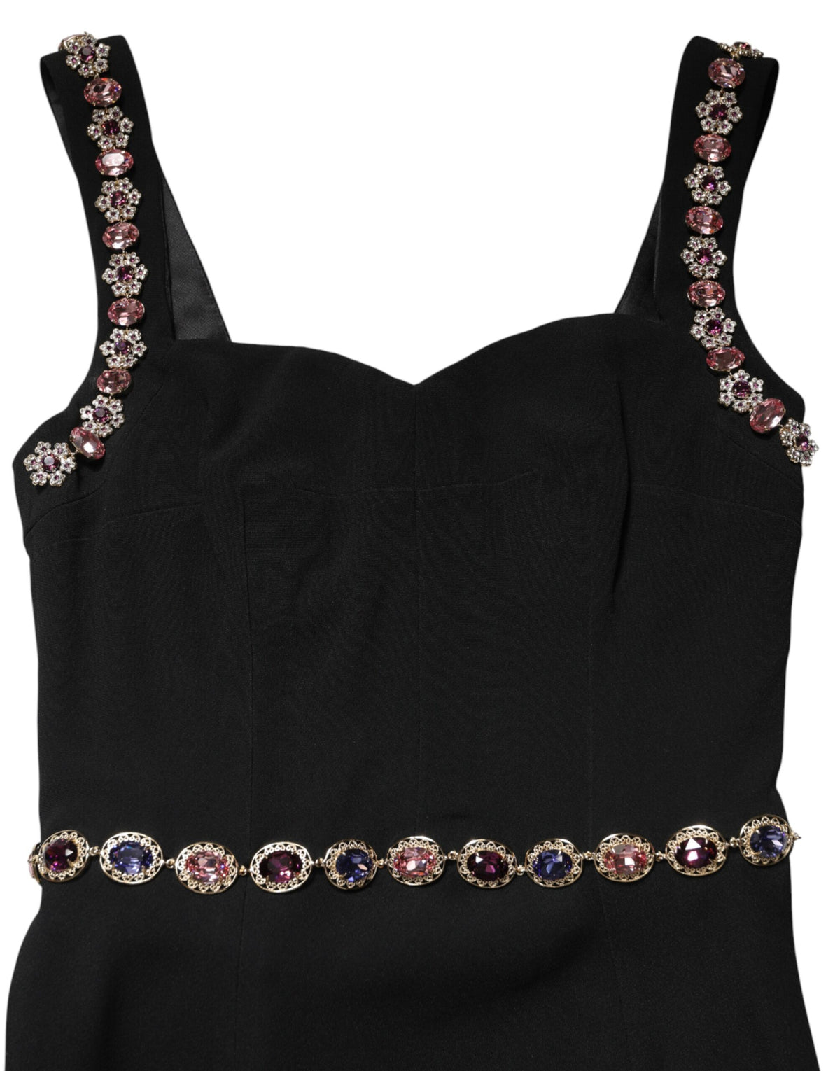 Dolce & Gabbana Schwarzes, verziertes Etui-Meerjungfrauen-Abendkleid