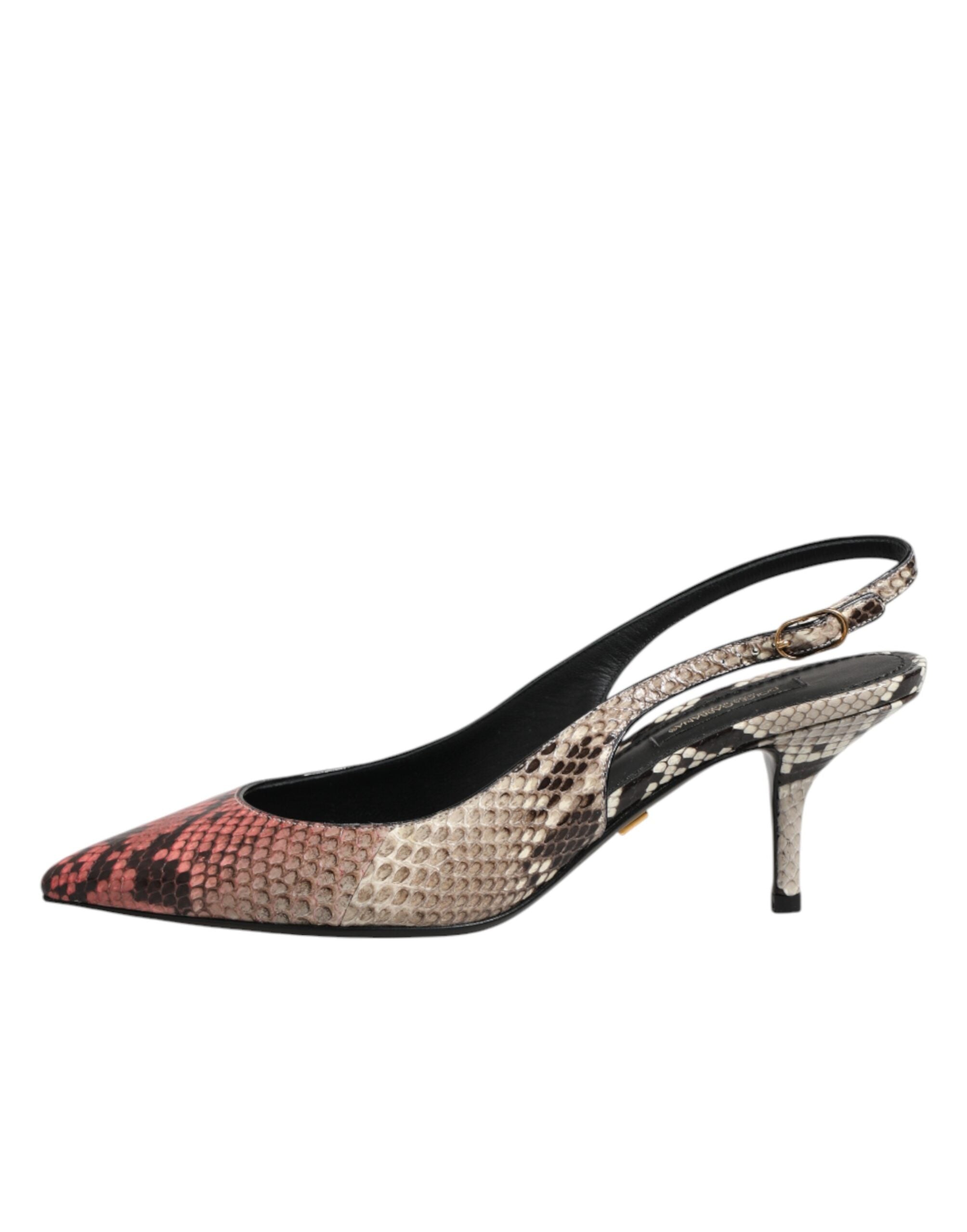 Dolce & Gabbana Mehrfarbige Leder-Slingback-Pumps