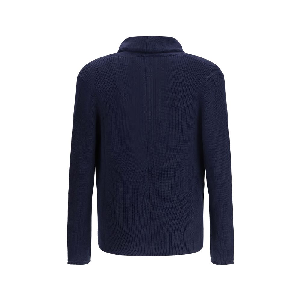 Brunello Cucinelli Blauer Baumwollcardigan