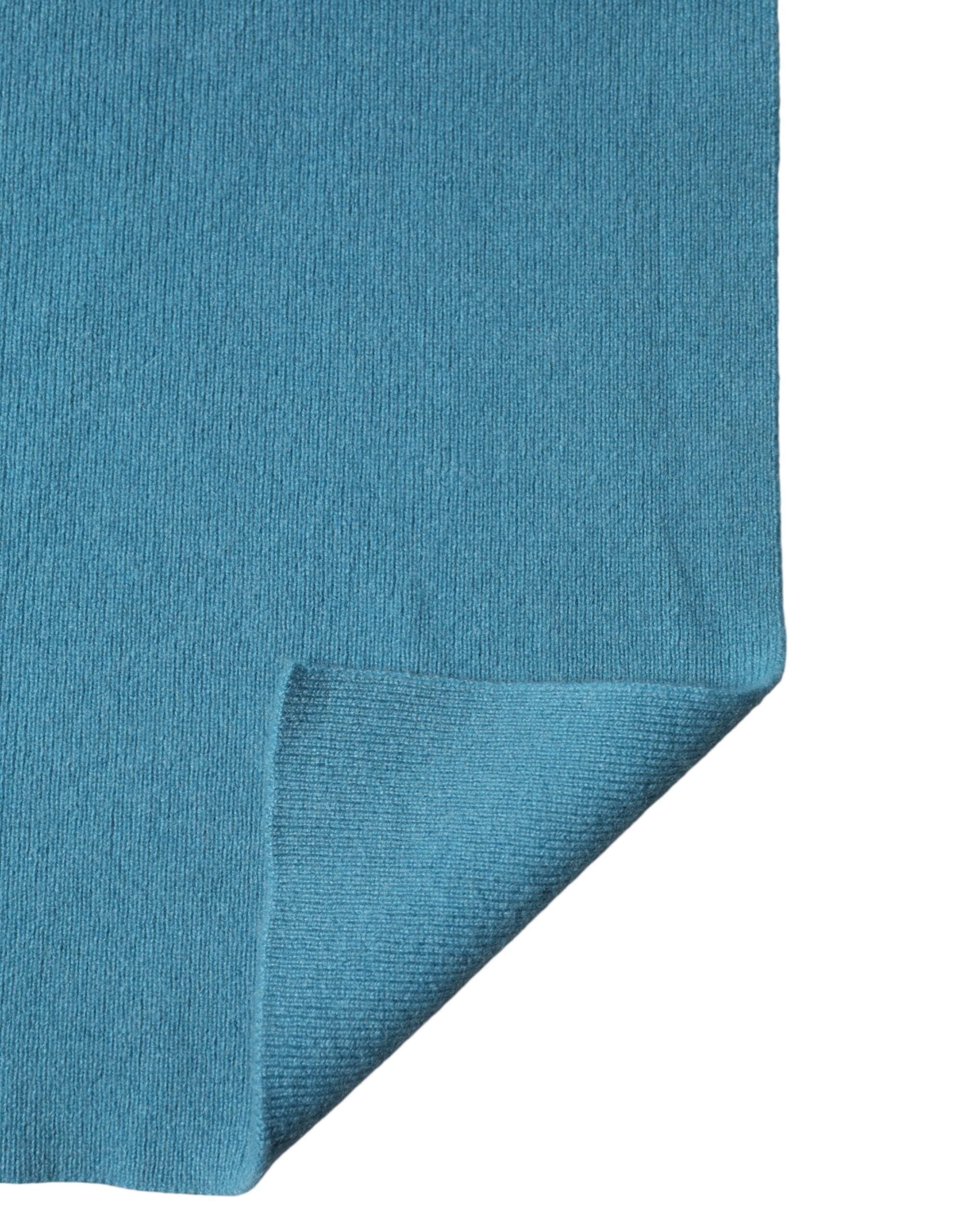 Dolce & Gabbana Blauer Kaschmir-Strick-Schal für den Hals