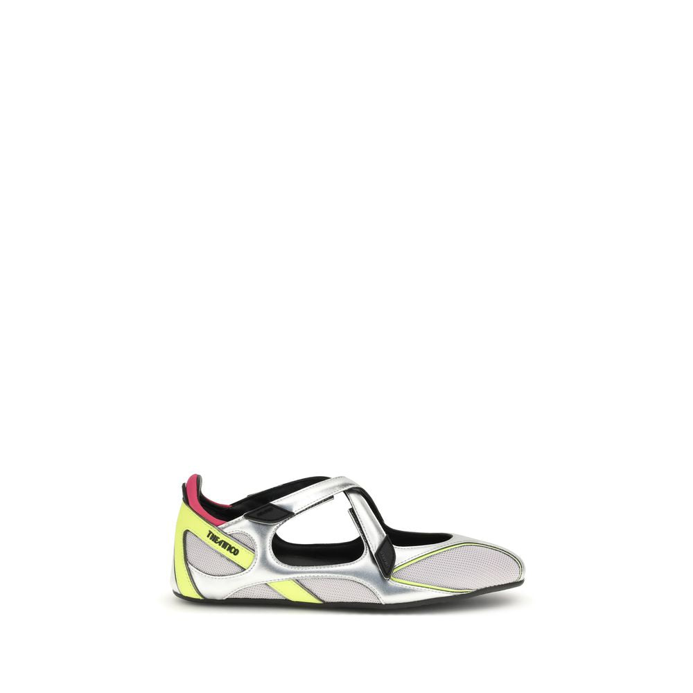 The Attico Silberne Ballerinas aus Polyurethan