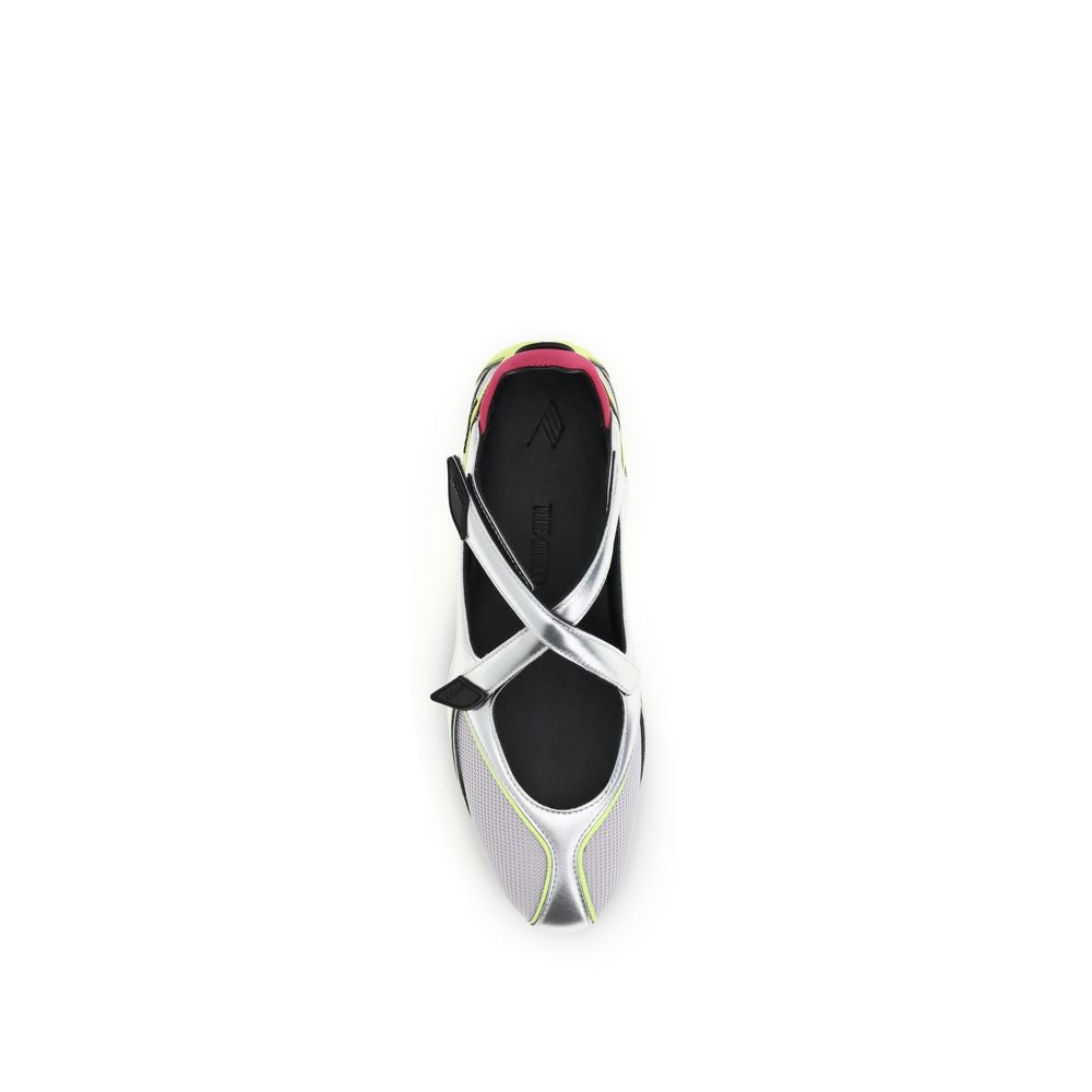 The Attico Silberne Ballerinas aus Polyurethan