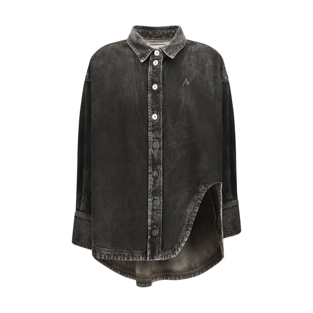 The Attico Schwarzes Denim-Hemd