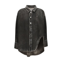 The Attico Schwarzes Denim-Hemd