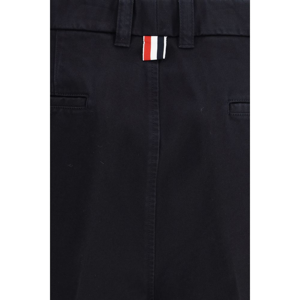 Thom Browne Blaue Bermuda-Shorts aus Polyester
