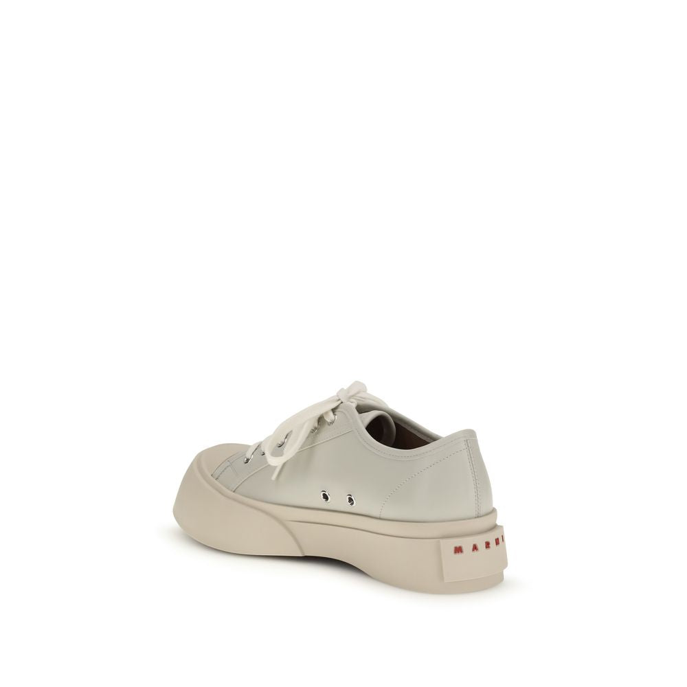 Marni Weiße Sneakers aus Nappaleder / Kalbsleder Bos Taurus