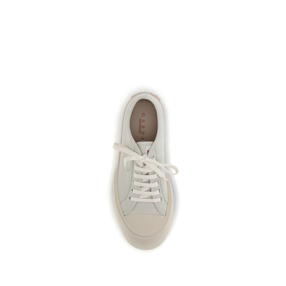Marni Weiße Sneakers aus Nappaleder / Kalbsleder Bos Taurus