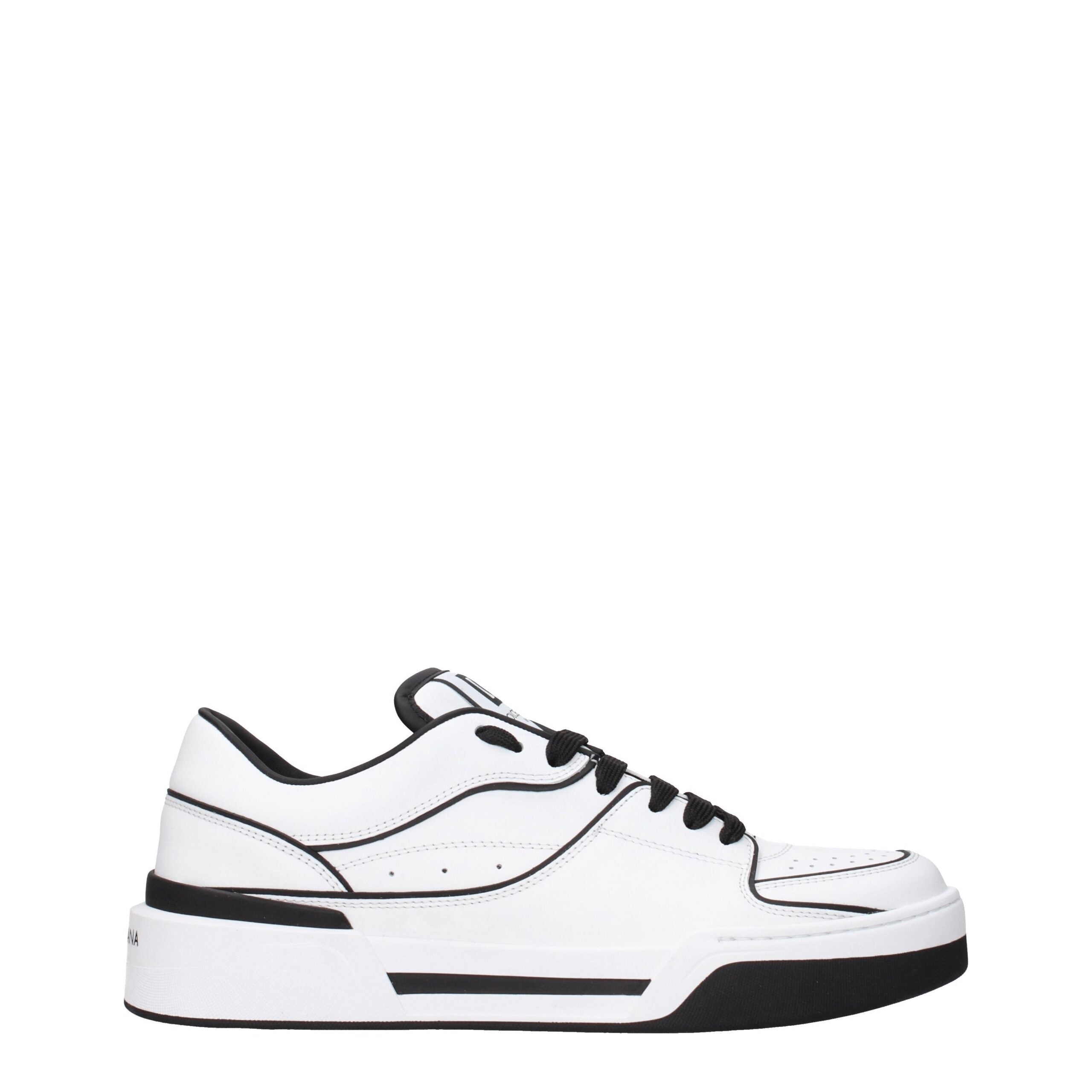 Dolce & Gabbana Weiße Leder-Sneaker