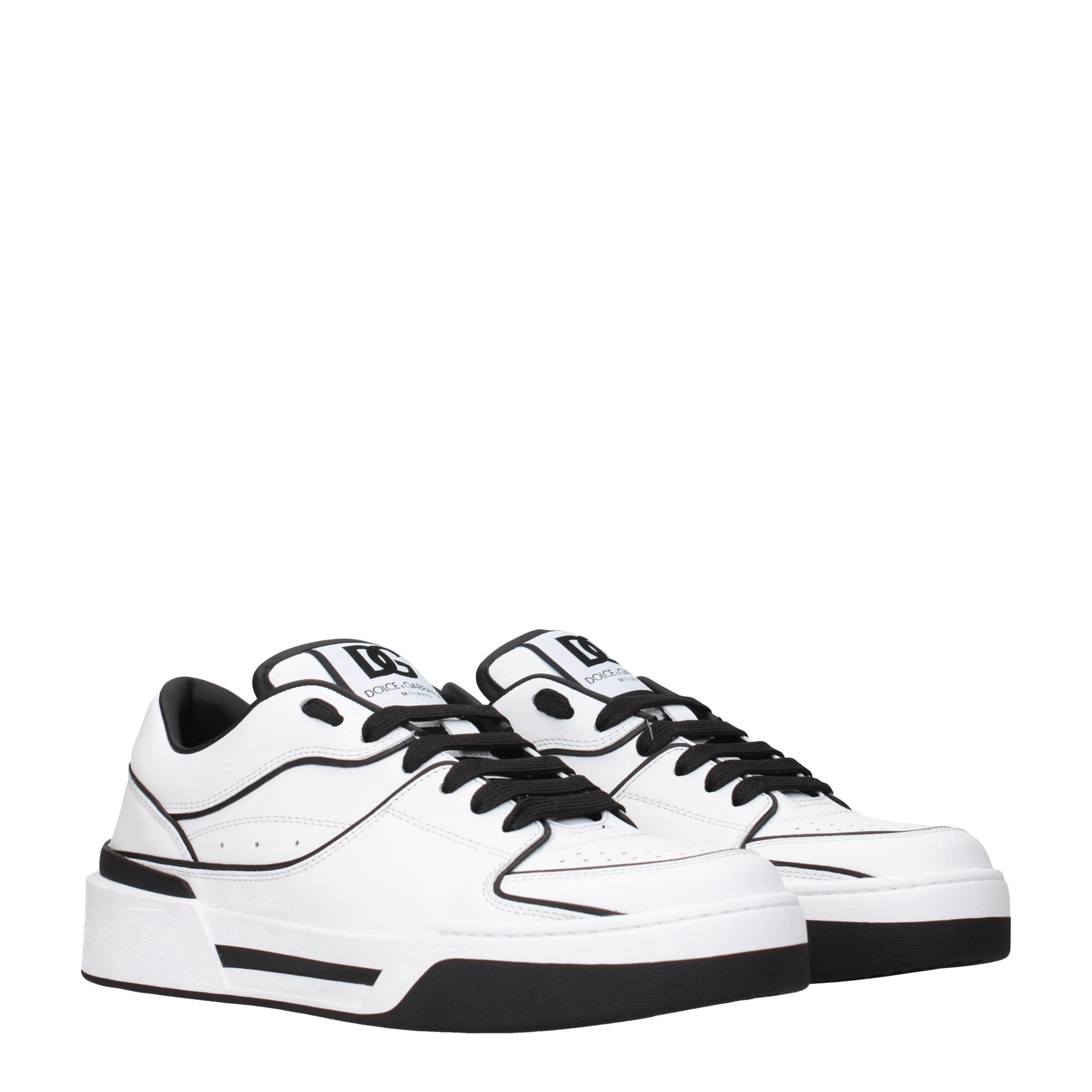 Dolce & Gabbana Weiße Leder-Sneaker