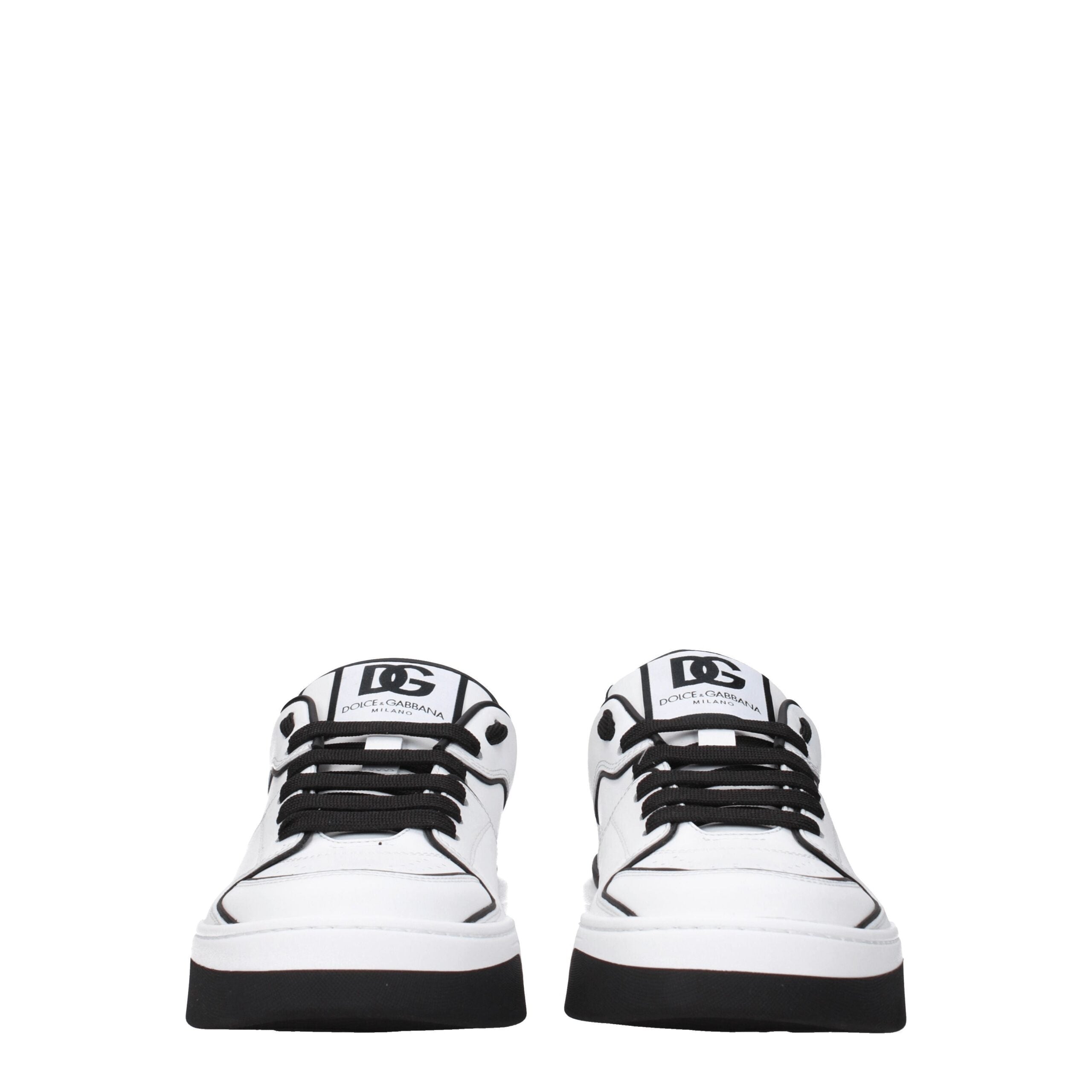 Dolce & Gabbana Weiße Leder-Sneaker