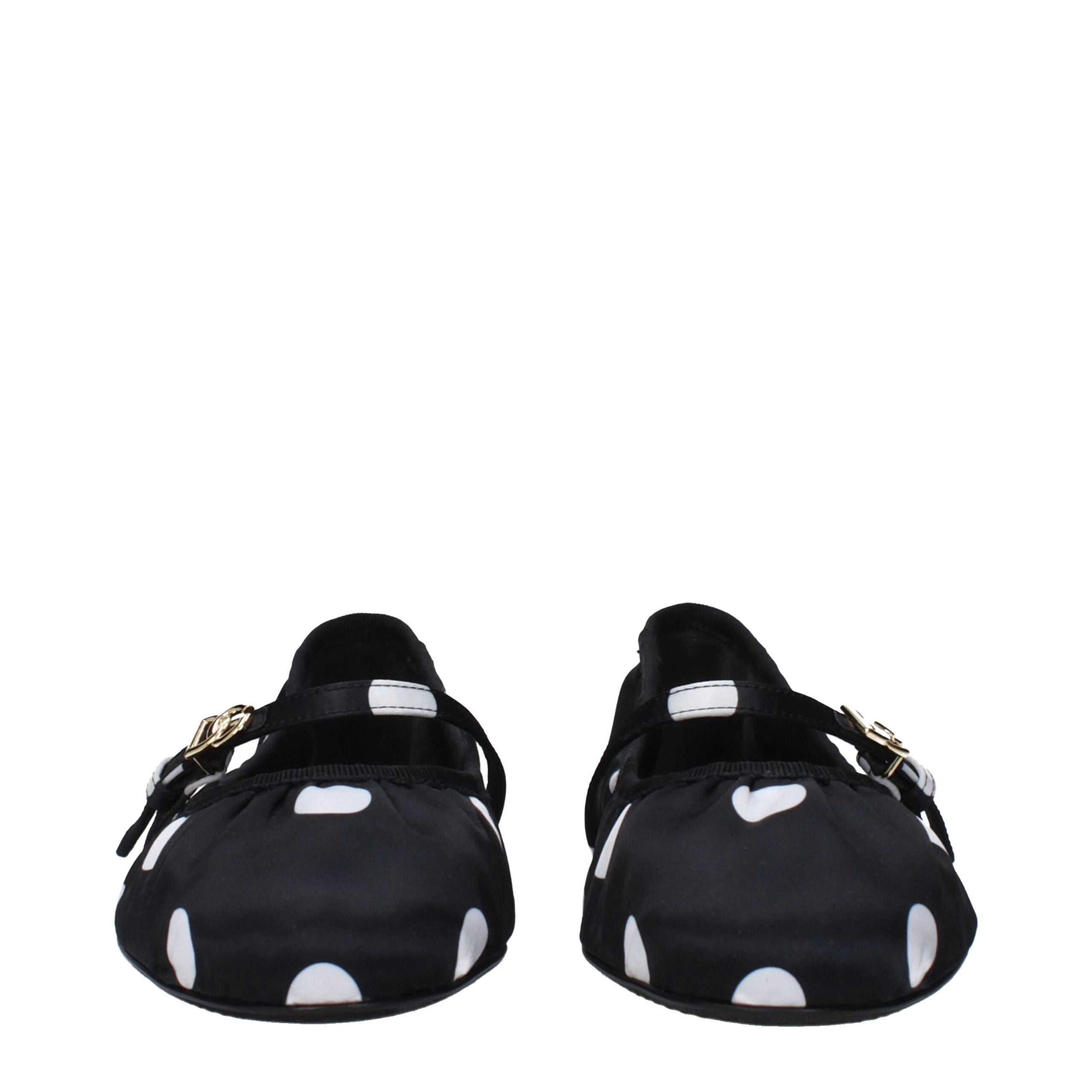 Dolce & Gabbana Schwarze Ballerinas aus Stoff