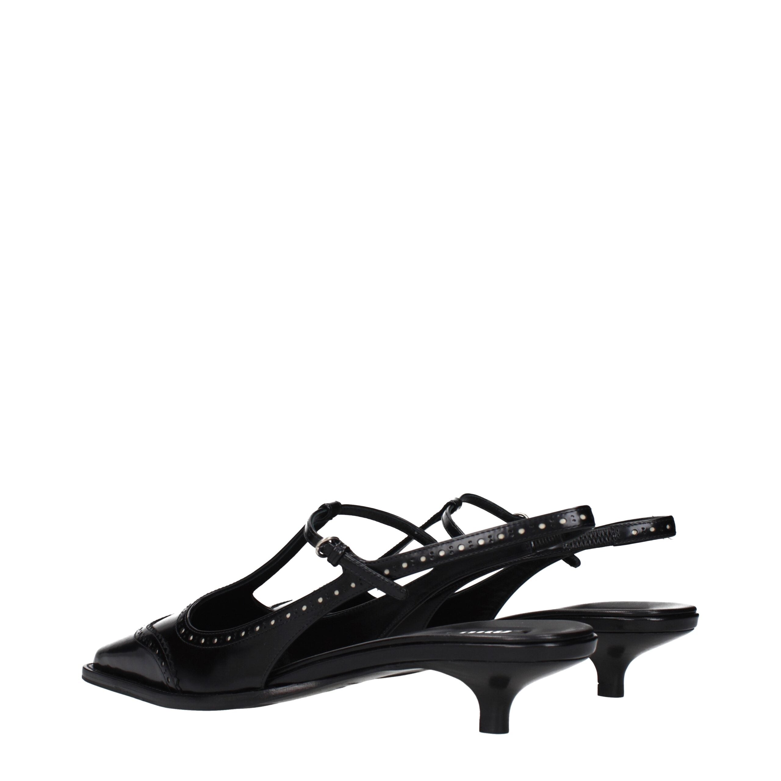 Miu Miu Schwarze Leder Pumps mit mittlerem Absatz