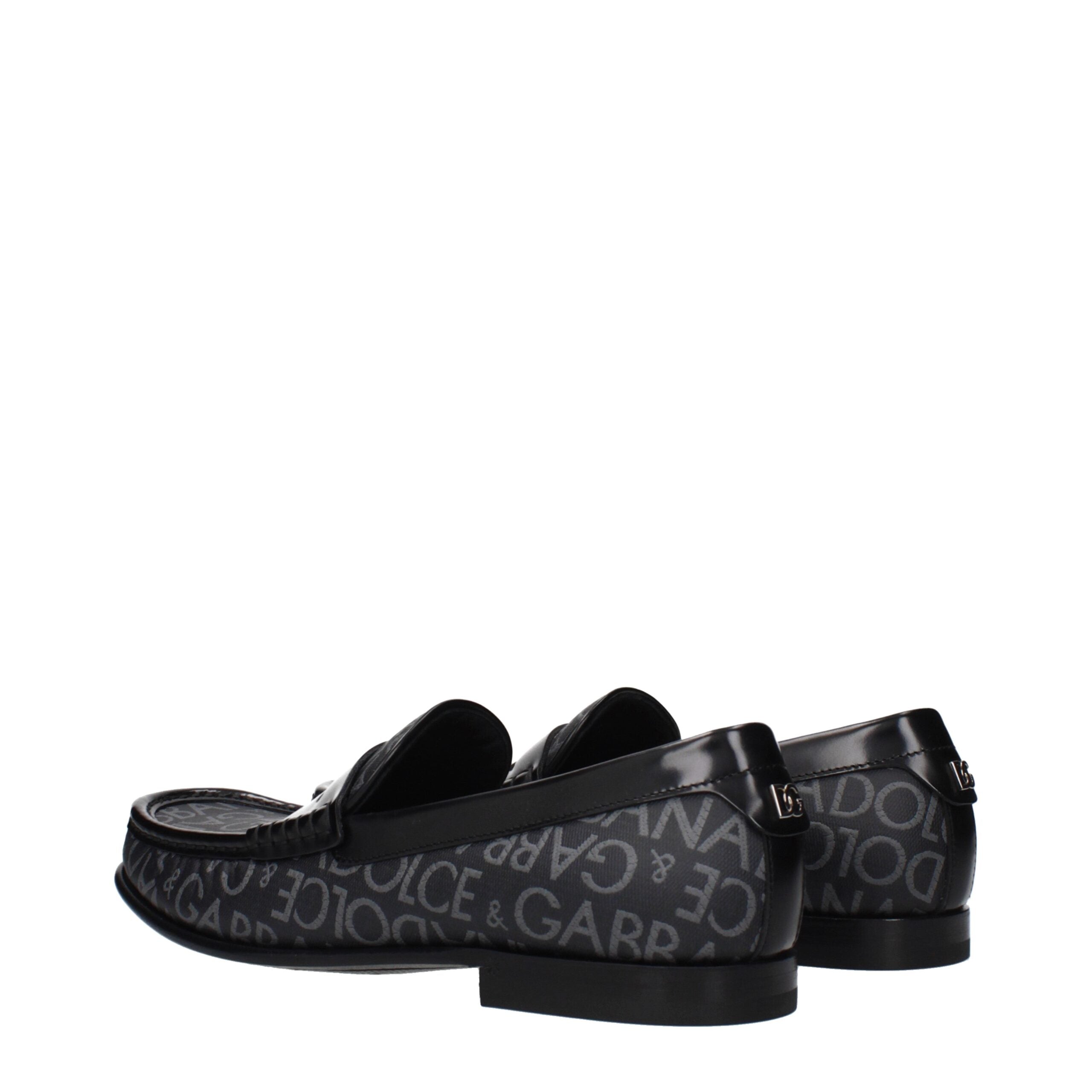 Dolce & Gabbana Schwarze Loafer aus Stoff zum Hineinschlüpfen
