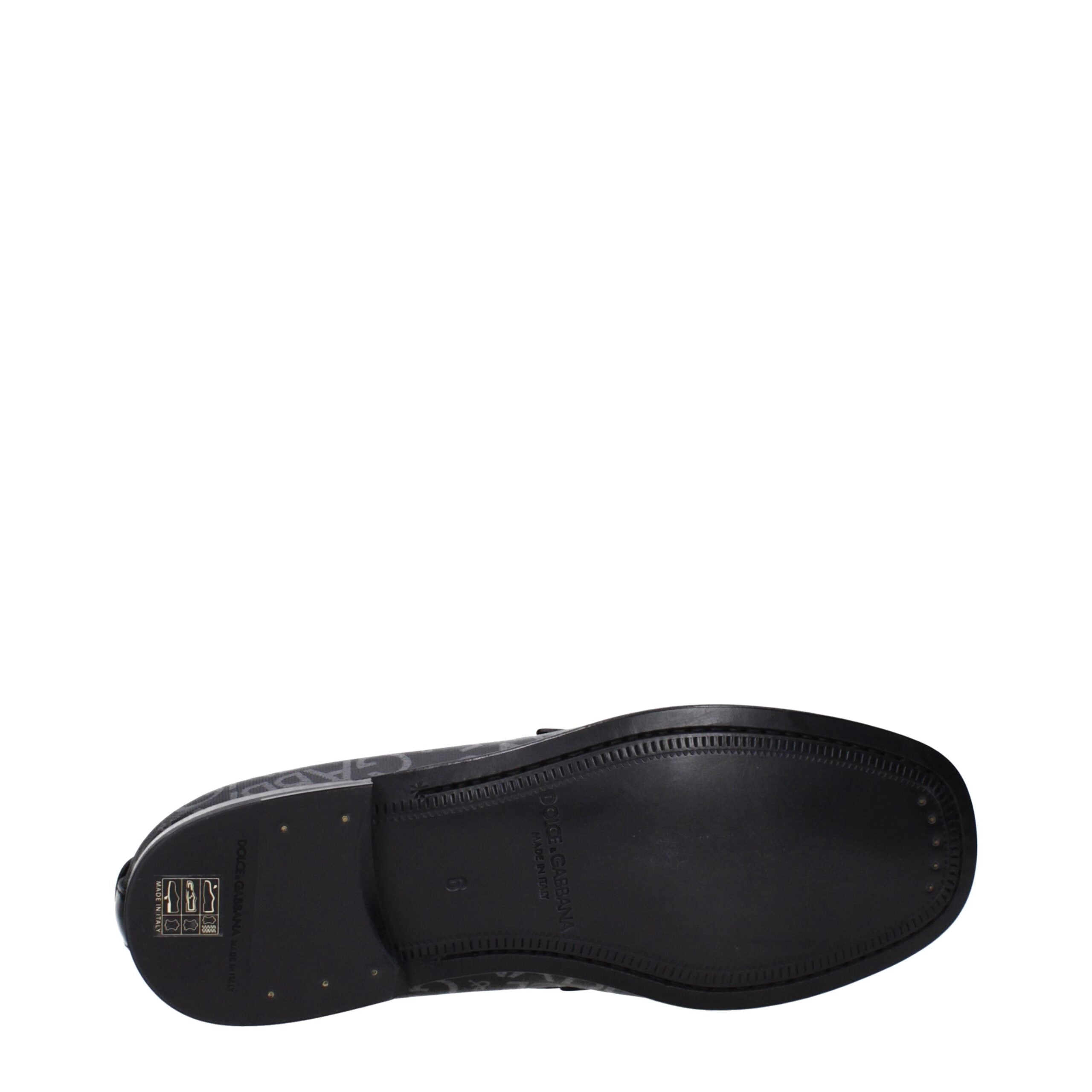 Dolce & Gabbana Schwarze Loafer aus Stoff zum Hineinschlüpfen