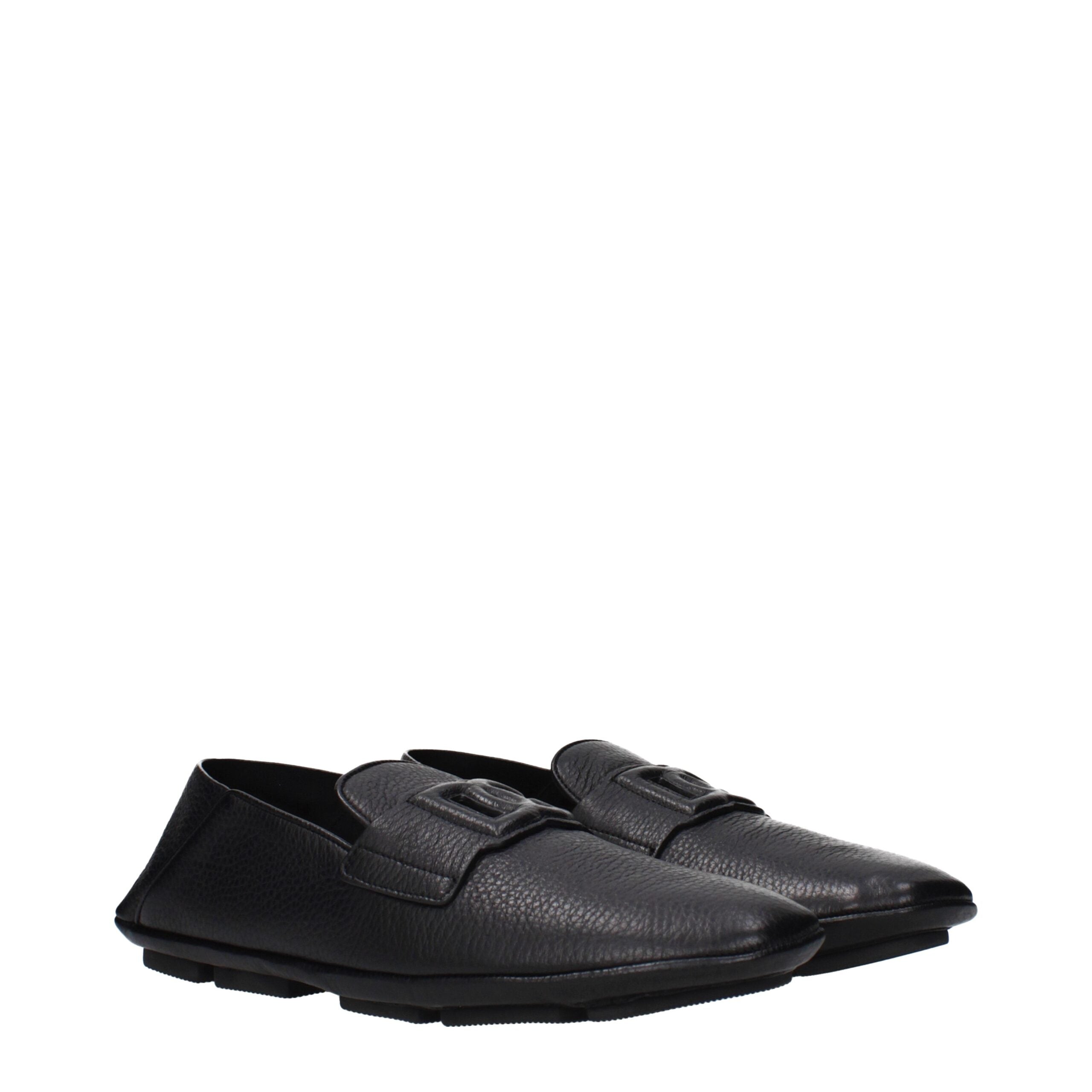 Dolce & Gabbana Schwarze Leder Loafer zum Hineinschlüpfen